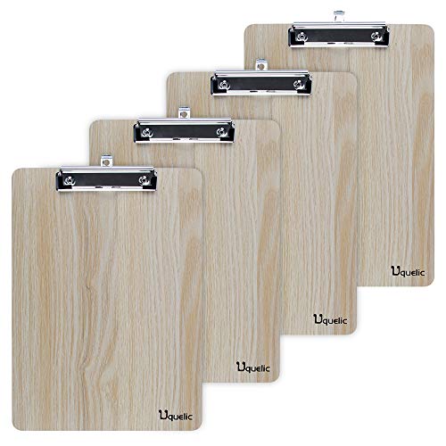 Uquelic Klemmbrett/Schreibbrett/Clipboard A4-4Pcs Klemmbretter A4 Eleganz Luxus Holzmaserung Abgerundete Ecken Zwischenablage mit Robustem Clip und Loch Zum Aufhängen Uquelic Klemmbrett/Schreibbrett/Clipboard A4-4Pcs Klemmbretter A4 Eleganz Luxus Holzmaserung Abgerundete Ecken Zwischenablage mit Robustem Clip und Loch Zum Aufhängen von Uquelic