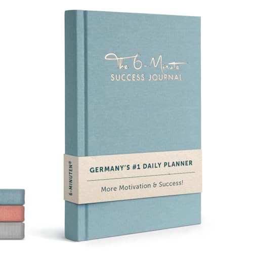 The 6-Minute Success Journal | Daily Planner, Organiser | Achieve Your Goals with more Motivation, Mindfulness & Focus | Premium Quality, A5, Undated (Sky Blue) von UrBestSelf