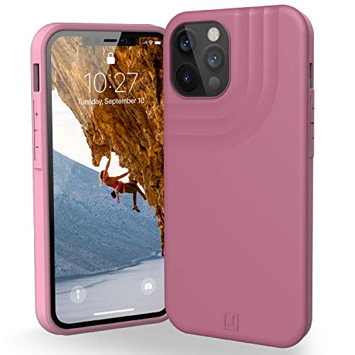 U by UAG [U] Anchor Hülle Apple iPhone 12 Pro Max (6,7" Zoll) Schutzhülle (Flexibler Rahmen & Harte Rückschale, Wireless Charging kompatibel, 2,4m sturzfest, Ultra Slim Cover) dusty rose von Urban Armor Gear