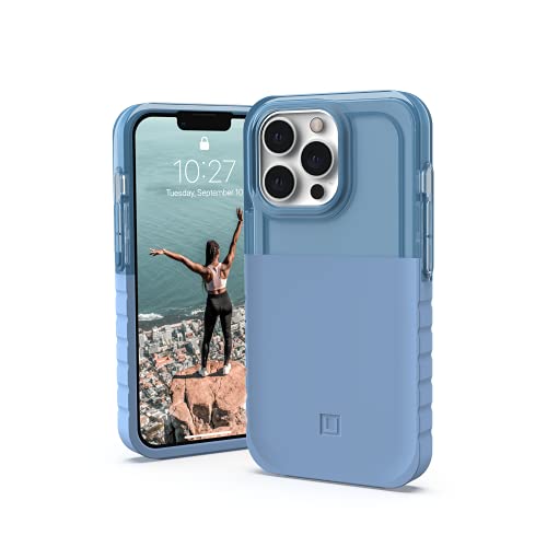U by UAG [U] Dip Case kompatibel mit Apple iPhone 13 Pro [4,5m Fallschutz nach US-Militärstandard, Wireless Charging kompatibel, Dreiteiliges iPhone Case] cerulean von Urban Armor Gear