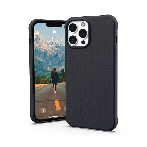 U by UAG [U] Dot Case kompatibel mit Apple iPhone 13 Pro Max [Soft-Touch Silikon, Texturiertes Design, Wireless Charging kompatibel, 2,4m Fallschutz] schwarz von Urban Armor Gear