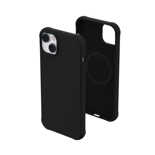 U by UAG [U] Dot Case kompatibel mit Apple iPhone 14 Plus Hülle [Soft-Touch Silikon, Texturiertes Design, Wireless Charging/Magnetisches Aufladen kompatibel] schwarz von Urban Armor Gear