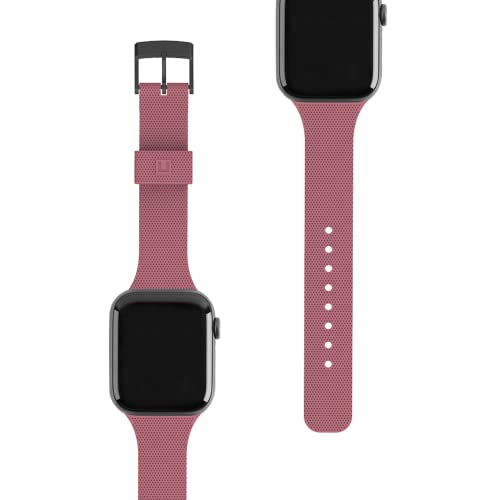 U by UAG [U] Dot Strap Silikon Armband für Apple Watch 45mm / 44mm / 42mm [Watch SE, Series 7 / Series 6 / Series 5 / Series 4 / Series 3 / Series 2 / Series 1, Edelstahl Verschluss] dusty rose von Urban Armor Gear