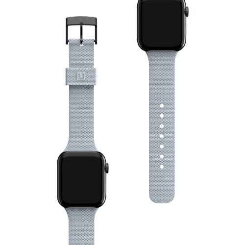 U by UAG [U] Dot Strap Silikon Armband für Apple Watch 45mm / 44mm / 42mm [Watch SE, Series 7 / Series 6 / Series 5 / Series 4 / Series 3 / Series 2 / Series 1, Edelstahl Verschluss] soft blau von Urban Armor Gear