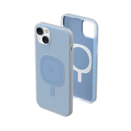 U by UAG [U] Lucent 2.0 Case kompatibel mit Apple iPhone 14 Plus Hülle [Halb-transparentes Case, 4,8m Fallschutz, Magnetring, Ultra Slim Bumper] - Cerulean (transparent) von Urban Armor Gear