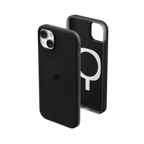 U by UAG [U] Lucent 2.0 Case kompatibel mit Apple iPhone 14 Plus Hülle [Halb-transparentes Case, 4,8m Fallschutz, Magnetring, Ultra Slim Bumper] - schwarz (transparent) von URBAN ARMOR GEAR