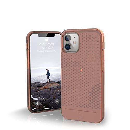 U by UAG [U] Lucent Hülle Apple iPhone 12 Mini (5,4" Zoll) Schutzhülle (Halb-transparentes Case, Wireless Charging kompatibel, Ultra Slim Bumper) - orange (transparent) von Urban Armor Gear