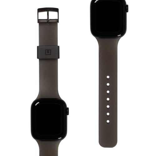 U by UAG [U] Lucent Strap für Apple Watch 41mm / 40mm / 38mm Armband [Watch SE, Series 8/7 / 6/5 / 4/3 / 2/1, Edelstahl Dornschließe] ash (grau) von Urban Armor Gear