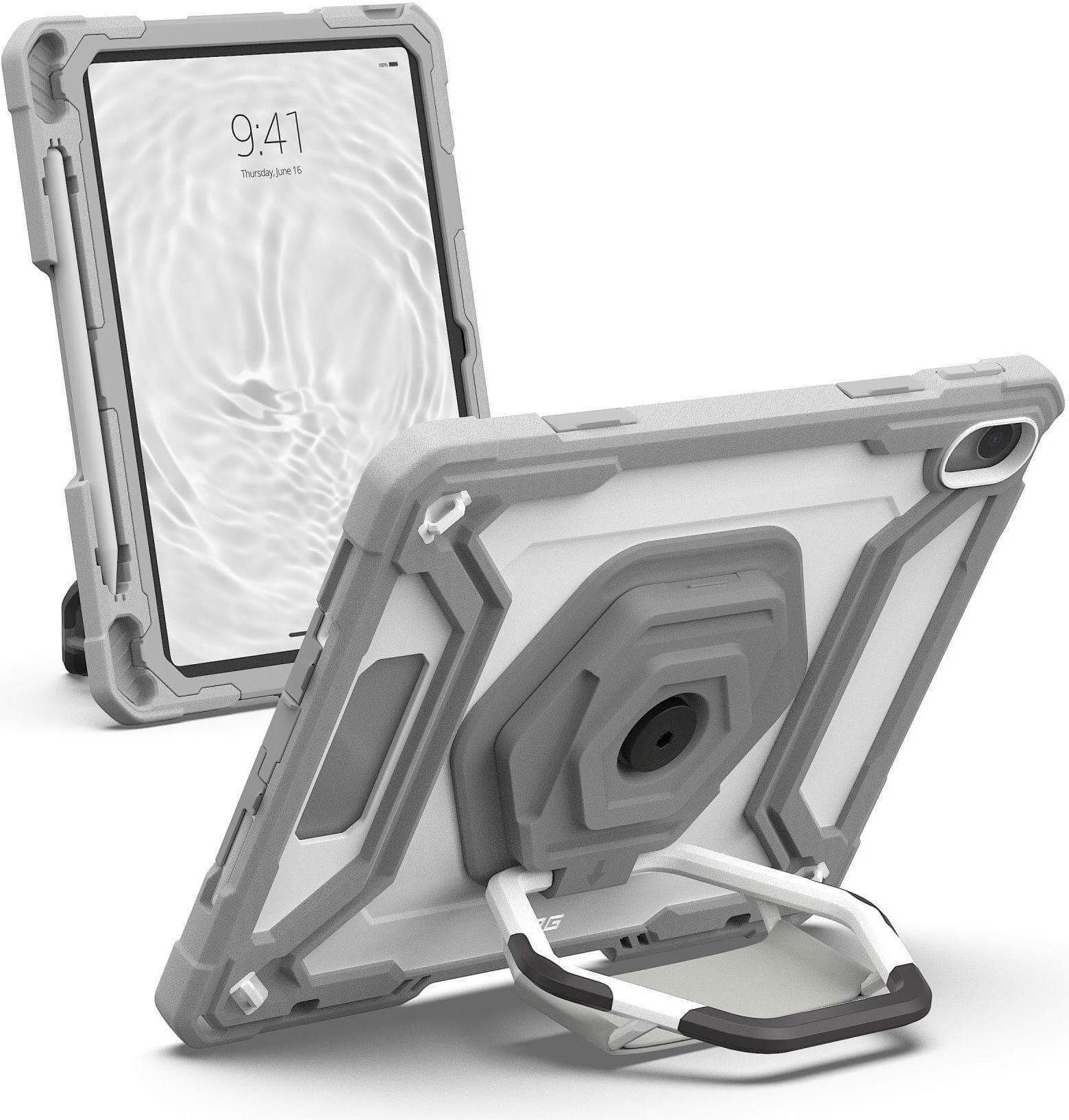 UAG Urban Armor Gear Plasma Healthcare Handstrap, Kickstand & Screen Protection Case - Apple iPad 11 (2025) / iPad 10,9 (2022) - weiß/grau (transparent) - bulk - 124470B14130 (124470114130) von Urban Armor Gear