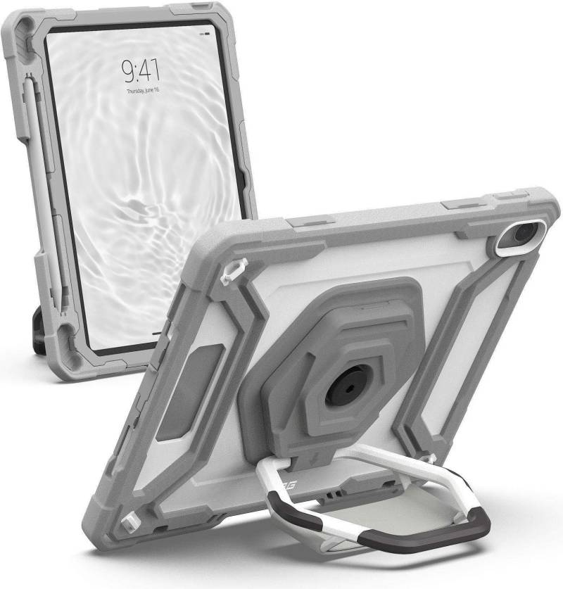 UAG Urban Armor Gear Plasma Healthcare Handstrap, Kickstand & Screen Protection Case - Apple iPad 11 (2025) / iPad 10,9 (2022) - weiß/grau (transparent) - bulk - 124470B14130 (124470114130) von Urban Armor Gear