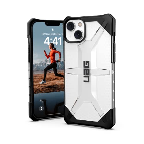 URBAN ARMOR GEAR Plasma Hülle kompatibel mit Apple iPhone 14 Plus [Wireless Charging kompatibles Cover, Sturzfeste Handyhülle, Erhöhter Rand] transparent von URBAN ARMOR GEAR