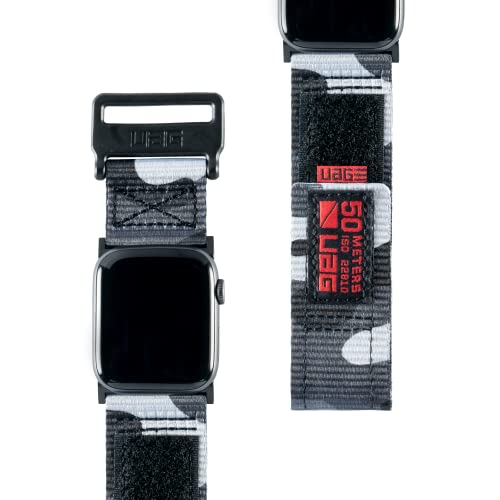 Urban Armor Gear Active Armband für Apple Watch 42mm / 44mm (Watch SE, Series 6 / Series 5 / Series 4 / Series 3 / Series 2 / Series 1, Stabiles Ersatzarmband aus Nylon) midnight camo von Urban Armor Gear