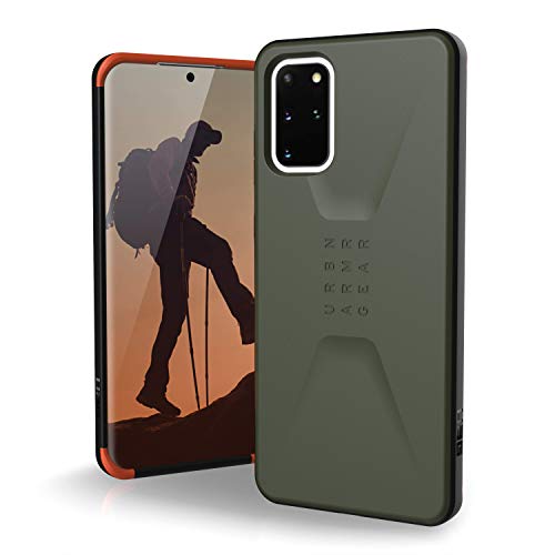 Urban Armor Gear Civilian Hülle Samsung Galaxy S20 Plus (6,7") Schutzhülle (Wireless Charging kompatibles Cover, Sturzfeste Handyhülle, Ultra Slim Bumper) - olive von Urban Armor Gear