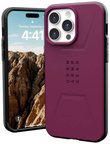 Urban Armor Gear Civilian MagSafe Backcover Apple iPhone 15 Pro Max Bordeaux MagSafe kompatibel Urban Armor Gear Civilian MagSafe Backcover Apple iPhone 15 Pro Max Bordeaux MagSafe kompatibel von Urban Armor Gear