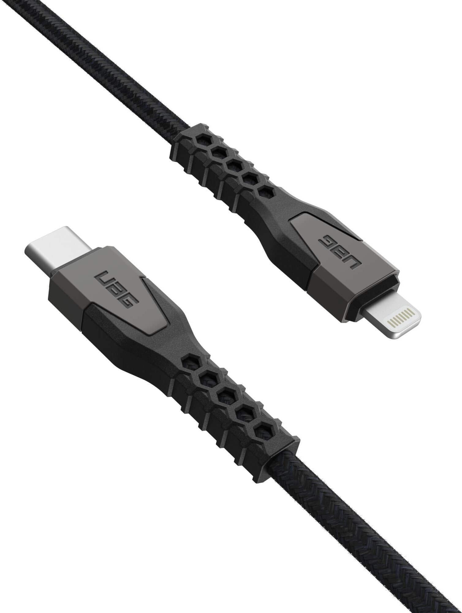 Urban Armor Gear Kevlar - 1,5 m - Lightning - USB C - Männlich - Männlich - Schwarz - Grau (9B4414114030) von Urban Armor Gear