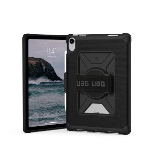 Urban Armor Gear Metropolis Handstrap Case für Apple iPad 10.9 (10. Generation 2022) Hülle [Apple Pencil Halterung, 360° Handschlaufe, Sturzfest nach US-Militärstandard] schwarz von Urban Armor Gear