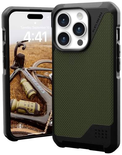 Urban Armor Gear Metropolis LT MagSafe Backcover Apple iPhone 15 Pro Kevlar®, Oliv MagSafe kompatib von Urban Armor Gear