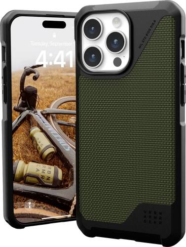 Urban Armor Gear Metropolis LT MagSafe Backcover Apple iPhone 15 Pro Max Kevlar®, Oliv MagSafe komp von Urban Armor Gear