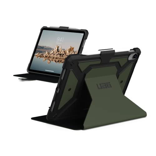 Urban Armor Gear Metropolis SE Case für Apple iPad 10.9 (10. Generation 2022) [Apple Pencil Halterung, Sturzfest, Wake/Sleep, Standfunktion] Olive von Urban Armor Gear