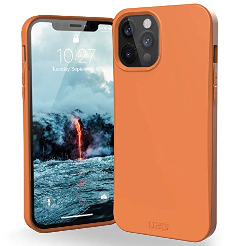 Urban Armor Gear Outback-Bio Hülle Apple iPhone 12 Pro Max (6,7" Zoll) Schutzhülle (Biologisch abbaubare Materialien, Wireless Charging kompatibel, Sturzfeste Handyhülle, Ultra Slim) orange von URBAN ARMOR GEAR