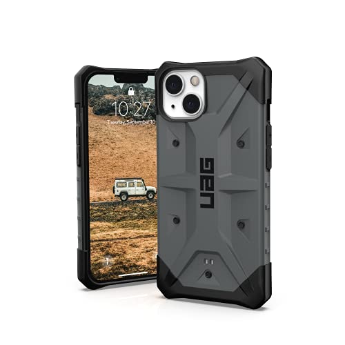 Urban Armor Gear Pathfinder Case kompatibel mit Apple iPhone 13 [Wireless Charging kompatibel, Fallschutz nach Militärstandard, Ultra Slim Bumper] silber von Urban Armor Gear