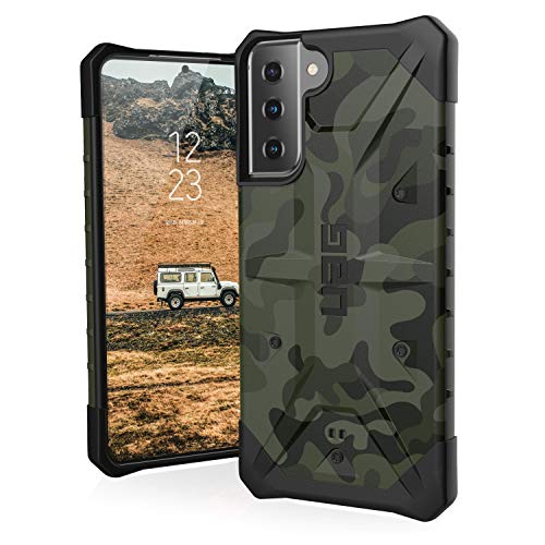 Urban Armor Gear Pathfinder Hülle Samsung Galaxy S21+ 5G (6,7" Zoll) Schutzhülle (Wireless Charging kompatibel, Handyhülle nach Militärstandard, Ultra Slim Bumper) - Forest camo von Urban Armor Gear