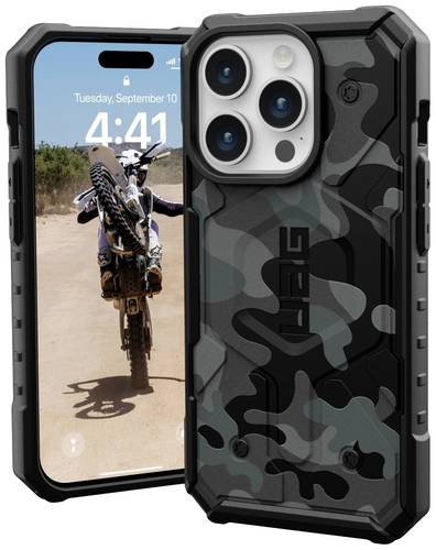 Urban Armor Gear Pathfinder SE MagSafe Backcover Apple iPhone 15 Pro Camouflage, Midnight MagSafe ko von Urban Armor Gear