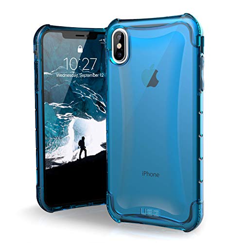 Urban Armor Gear Plyo Hülle für das Apple iPhone Xs Max Handyhülle nach US-Militärstandard (Qi kompatibel, Verstärkte Ecken, Vergrößerte Tasten) - blau (transparent) von URBAN ARMOR GEAR