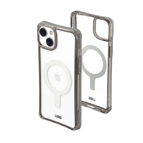 Urban Armor Gear Plyo Hülle kompatibel mit Apple iPhone 14 Plus [Wireless Charging/Magnetisches Aufladen kompatibel, Sturzfeste Air-Soft Ecken, Erhöhter Rand] ash (grau transparent) von Urban Armor Gear