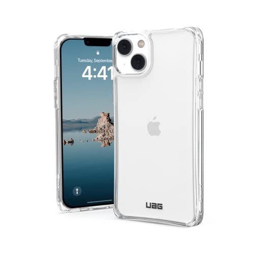 Urban Armor Gear Plyo Hülle kompatibel mit Apple iPhone 14 Plus [Wireless Charging kompatibles Cover, Sturzfeste Air-Soft Ecken, Erhöhter Rand] Ice (transparent) von URBAN ARMOR GEAR
