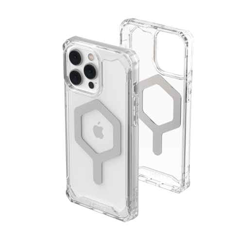 Urban Armor Gear Plyo Hülle kompatibel mit Apple iPhone 14 Pro Max [Wireless Charging/Magnetisches Aufladen kompatibel, Sturzfeste Air-Soft Ecken, Erhöhter Rand] Ice (transparent), 114071114343 von URBAN ARMOR GEAR