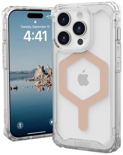 Urban Armor Gear Plyo MagSafe Backcover Apple iPhone 15 Pro Ice, Transparent, Roségold MagSafe komp von Urban Armor Gear