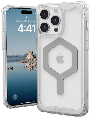 Urban Armor Gear Plyo MagSafe Backcover Apple iPhone 15 Pro Max Ice, Transparent, Silber MagSafe kom Urban Armor Gear Plyo MagSafe Backcover Apple iPhone 15 Pro Max Ice, Transparent, Silber MagSafe kom von Urban Armor Gear