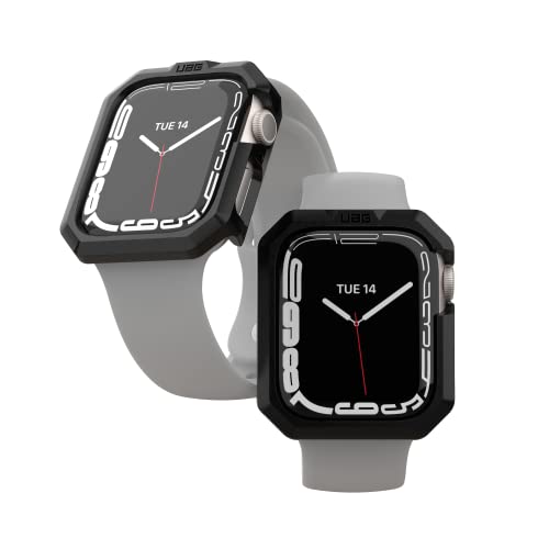 Urban Armor Gear Scout Case für Apple Watch 7 (45mm) Hülle [Sturz- und stoßsicher, Apple Watch Case nach US-Militärstandard, Robust und Passgenau, Displayschutz durch erhöhten Rand] schwarz von Urban Armor Gear