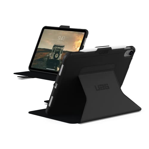 Urban Armor Gear Scout Folio Case für Apple iPad 10.9 Hülle (10. Generation / 2022) Schutzhülle [Magnetische Frontklappe, Wake/Sleep Unterstützung, Apple Pencil Halterung] schwarz von URBAN ARMOR GEAR