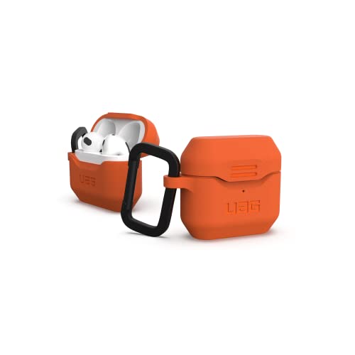 URBAN ARMOR GEAR Standard Issue Silikon Case für die Apple AirPods 2021 Hülle (Texturiertes antibakterielles Silikon, Abnehmbarer Karabinerhaken, Wireless-Charging kompatibel) Orange URBAN ARMOR GEAR Standard Issue Silikon Case für die Apple AirPods 2021 Hülle (Texturiertes antibakterielles Silikon, Abnehmbarer Karabinerhaken, Wireless-Charging kompatibel) Orange von URBAN ARMOR GEAR