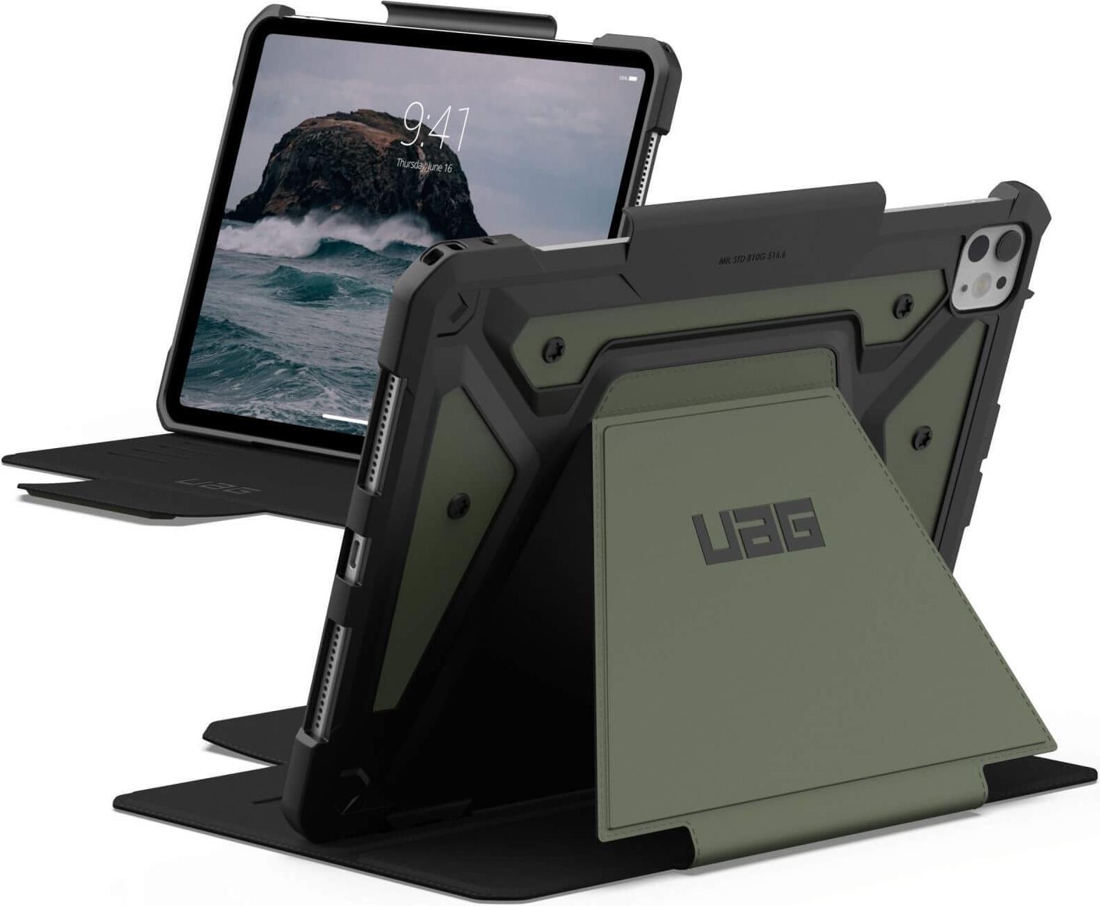 Urban Armor Gear UAG - Flip-Hülle für Tablet - widerstandsfähig - Polyurethan (PU) - Oliv - für Apple 11-inch iPad Pro M4 Wi-Fi, M4 Wi-Fi + Cellular (124475117272) von Urban Armor Gear