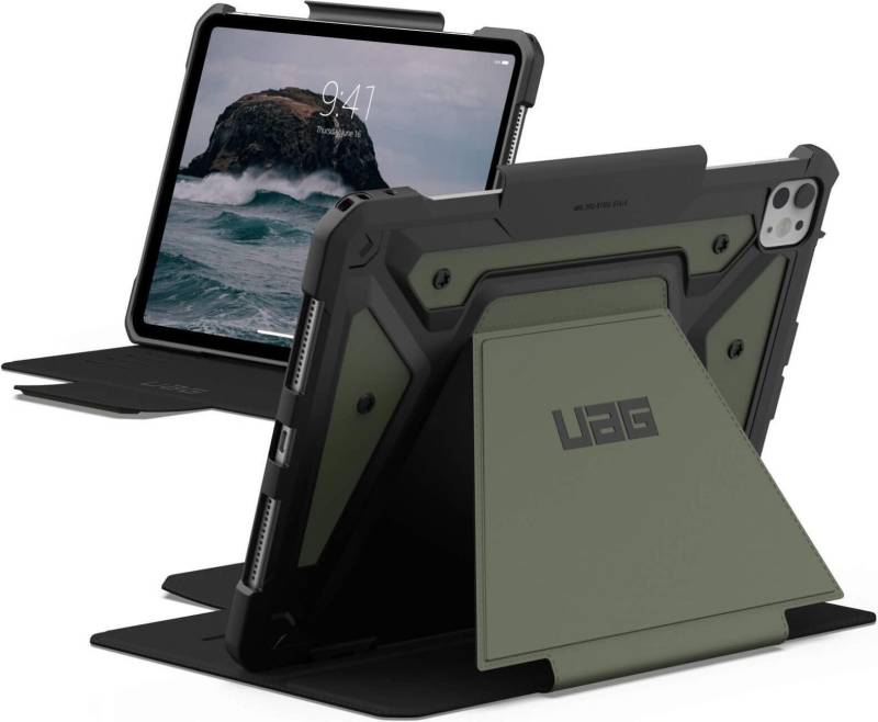 Urban Armor Gear UAG - Flip-Hülle für Tablet - widerstandsfähig - Polyurethan (PU) - Oliv - für Apple 11-inch iPad Pro M4 Wi-Fi, M4 Wi-Fi + Cellular (124475117272) von Urban Armor Gear