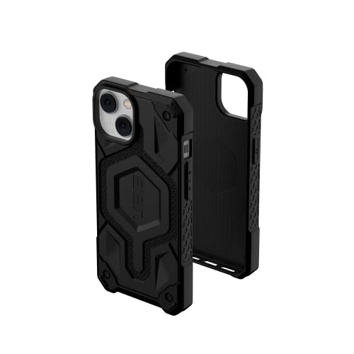 Urban Armor Gear UAG Monarch Pro Schutzhülle kompatibel mit Apple iPhone 14 / iPhone 13 [Wireless Charging/Magnetische Aufladung kompatibel, 5-Schichten Schutz] schwarz/Kevlar von URBAN ARMOR GEAR