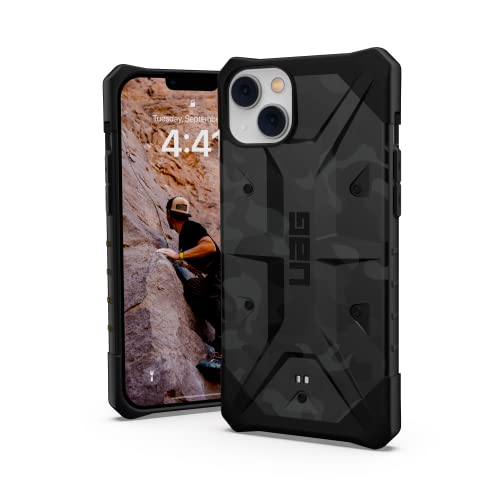 Urban Armor Gear UAG Pathfinder SE Hülle kompatibel mit Apple iPhone 14 Plus [Wireless Charging kompatibles Cover, Fallschutz nach Militärstandard, Ultra Slim Bumper] schwarz camo von Urban Armor Gear