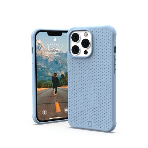 Urban Armor Gear by UAG [U] Dot Case kompatibel mit Apple iPhone 13 Pro [Soft-Touch Silikon, Texturiertes Design, Wireless Charging kompatibel, 2,4m Fallschutz] Cerulean, 11315V315858 von Urban Armor Gear