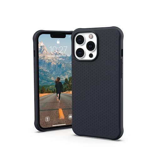 Urban Armor Gear by UAG [U] Dot Case kompatibel mit Apple iPhone 13 Pro [Soft-Touch Silikon, Texturiertes Design, Wireless Charging kompatibel, 2,4m Fallschutz] schwarz, 11315V314040 von Urban Armor Gear