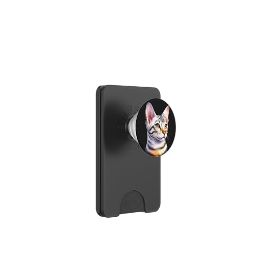 Ägyptische Mau-Katzenporträ PopSockets PopWallet für MagSafe von Urban Empyre