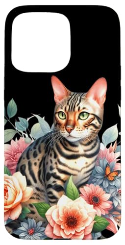 Bengalkatze x Blumen Hülle für iPhone 15 Pro Max Bengalkatze x Blumen Hülle für iPhone 15 Pro Max von Urban Empyre