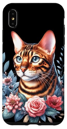 Bengalkatze x Blumen Hülle für iPhone XS Max von Urban Empyre
