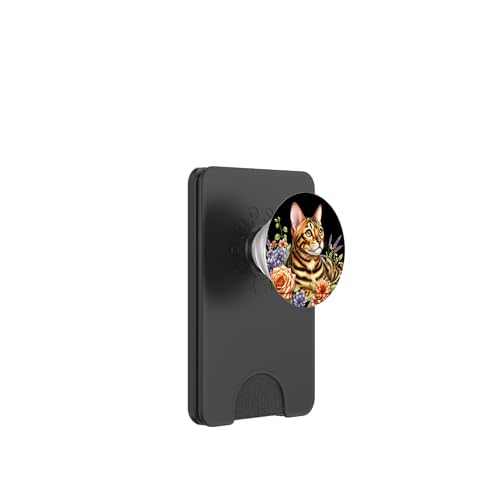 Bengalkatze x Blumen PopSockets PopWallet für MagSafe Bengalkatze x Blumen PopSockets PopWallet für MagSafe von Urban Empyre