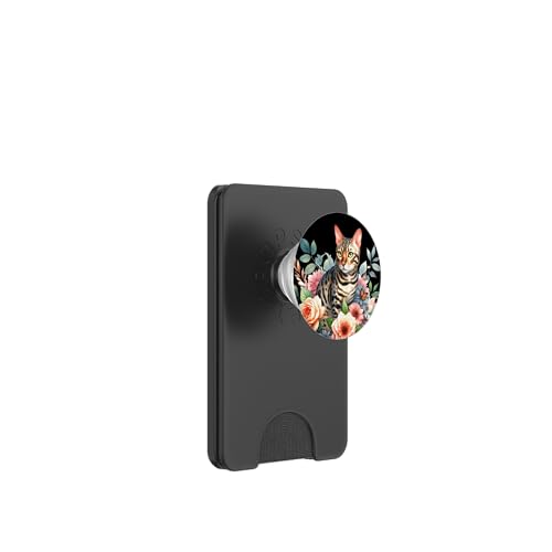 Bengalkatze x Blumen PopSockets PopWallet für MagSafe Bengalkatze x Blumen PopSockets PopWallet für MagSafe von Urban Empyre