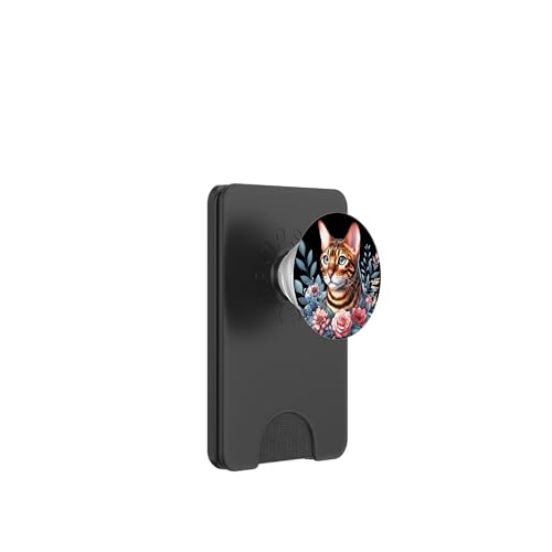 Bengalkatze x Blumen PopSockets PopWallet für MagSafe Bengalkatze x Blumen PopSockets PopWallet für MagSafe von Urban Empyre