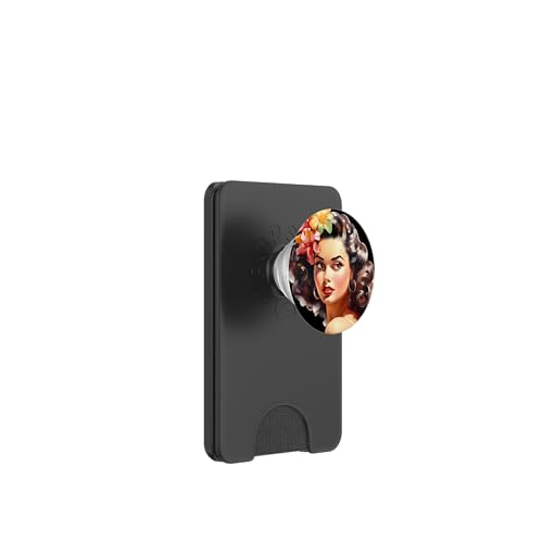 Hübsches hawaiianisches Hula Pin-Up Girl Aquarell PopSockets PopWallet für MagSafe Hübsches hawaiianisches Hula Pin-Up Girl Aquarell PopSockets PopWallet für MagSafe von Urban Empyre