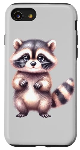Hülle für iPhone SE (2020) / 7 / 8 Süßer Waschbär x Baby-Waschbär von Urban Empyre